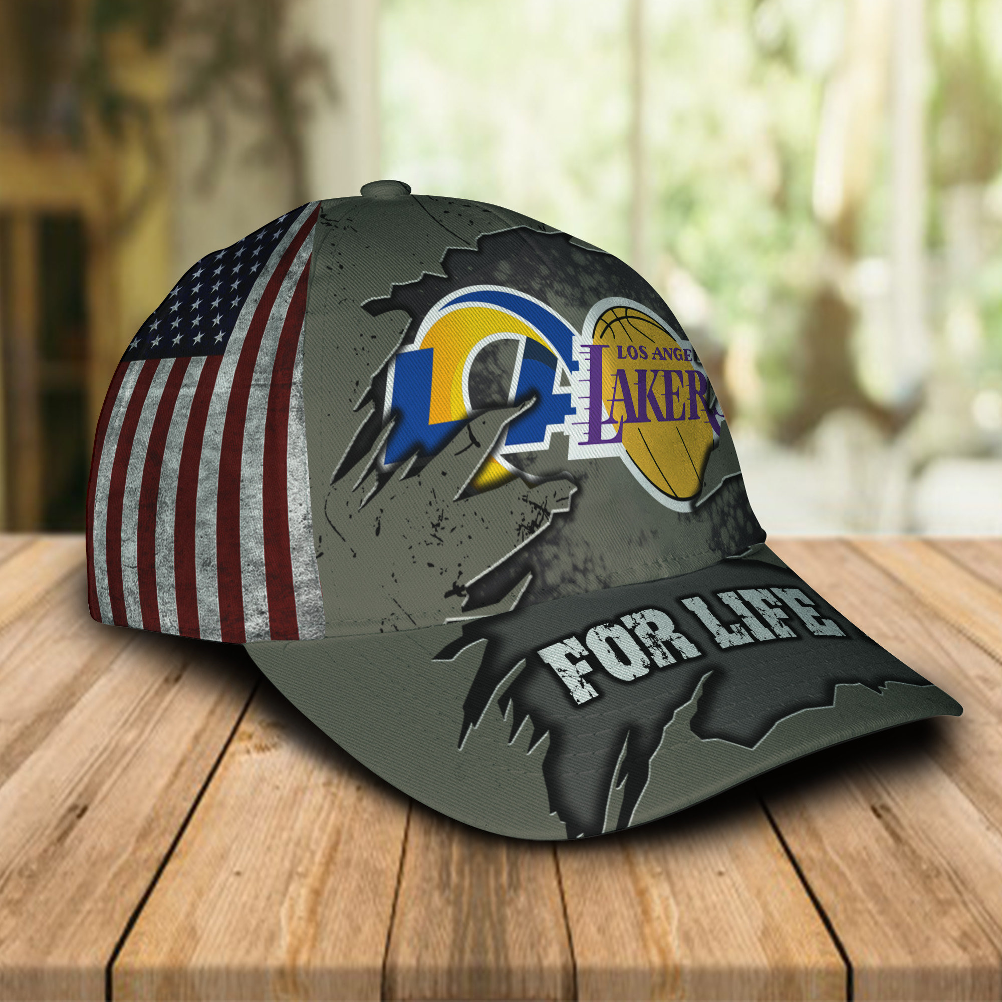 Los Angeles Lakers Los Angeles Rams For Life Cap 1