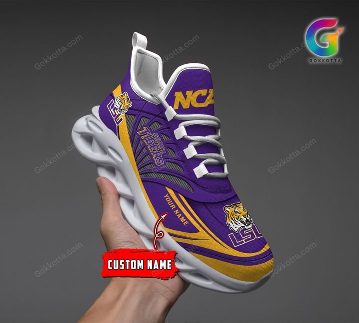 Lsu tigers NCAA personalized max soul shoes 2