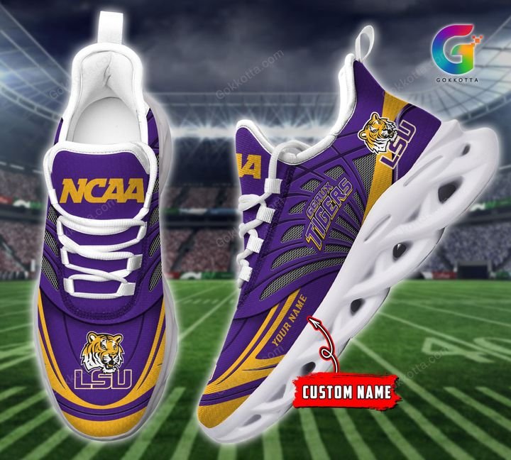Lsu tigers NCAA personalized max soul shoes 3