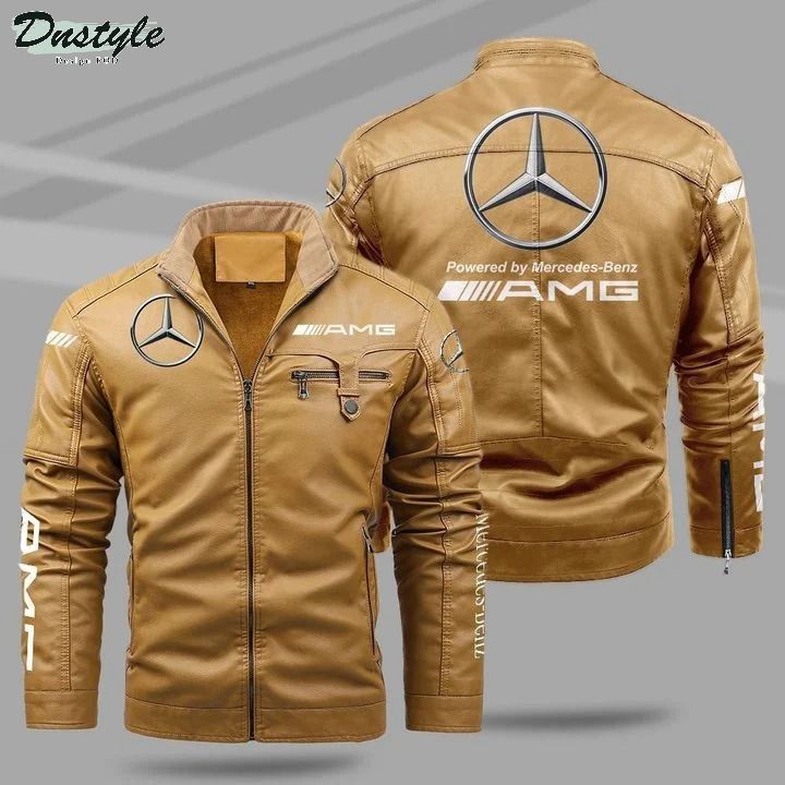 Mercedes Amg fleece leather jacket 1