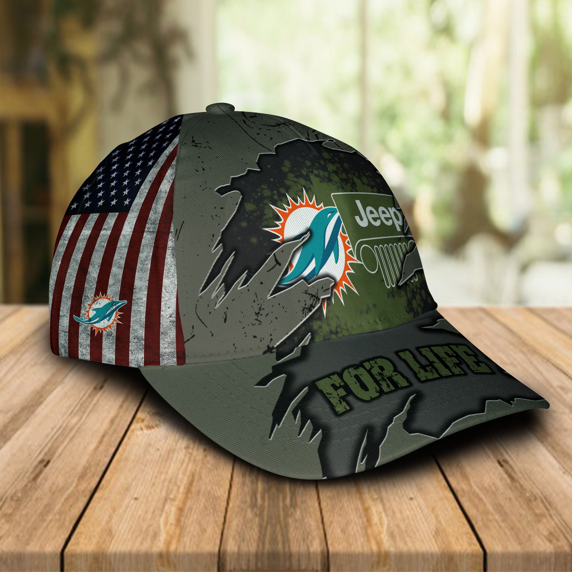 Miami Dolphins Jeep For Life Cap 1