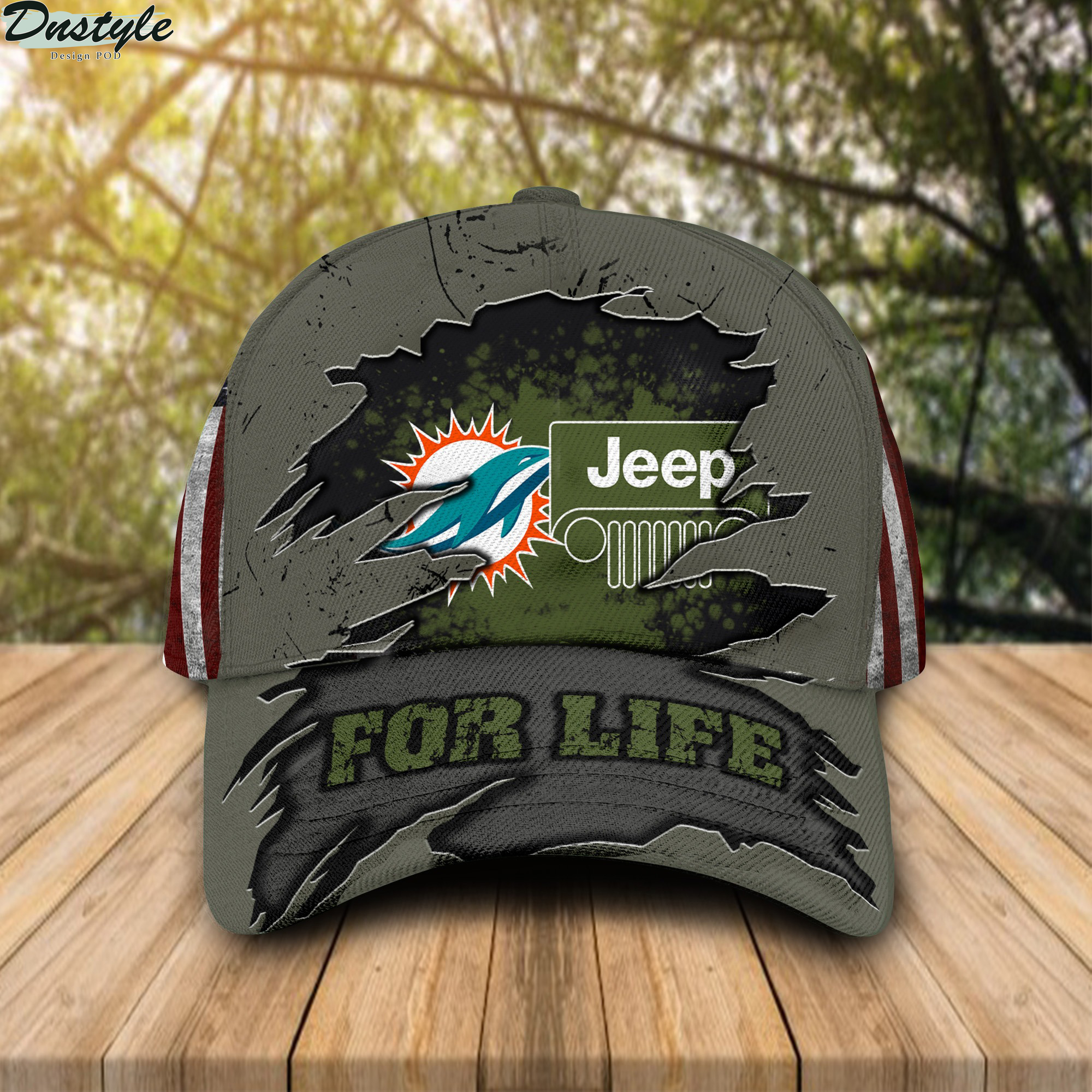 Miami Dolphins Jeep For Life Cap