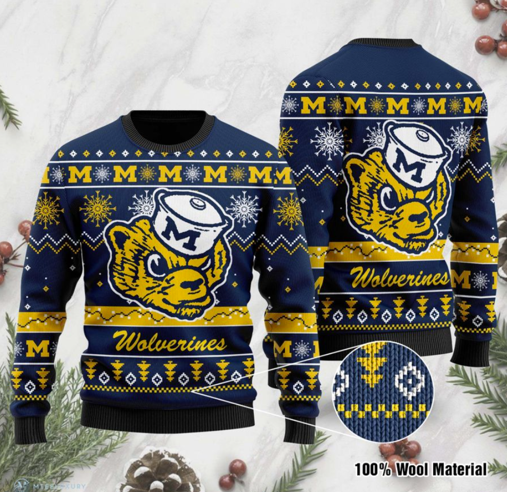 Michigan Wolverines football ugly sweater