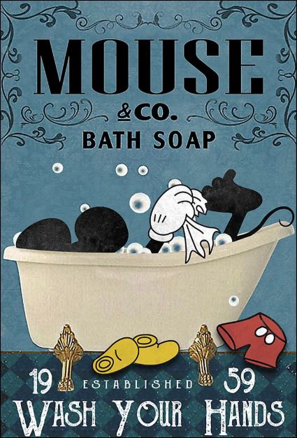 Mickey Mouse co bath soap wash your hands poster