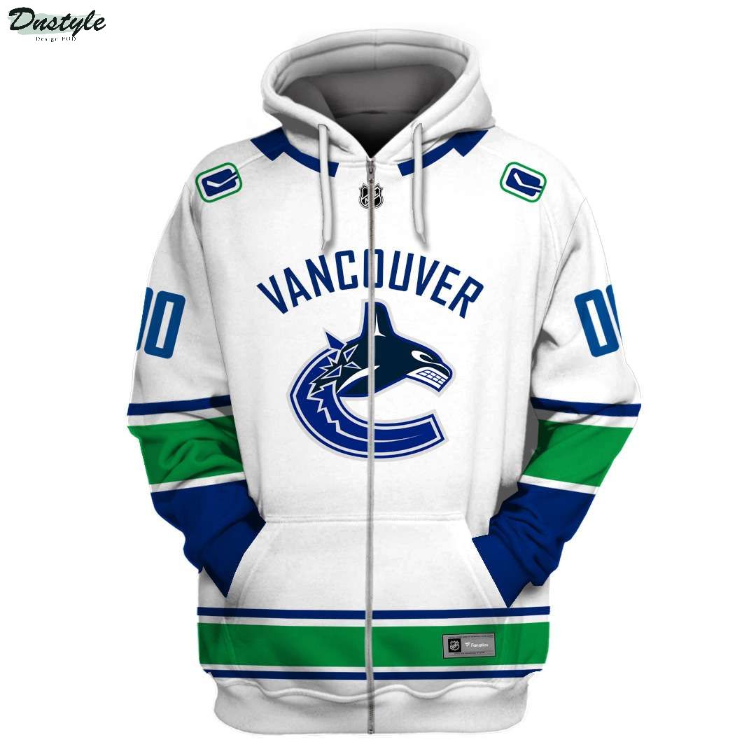 Personalized Vancouver Canucks NHL 3d full printing zip hoodie