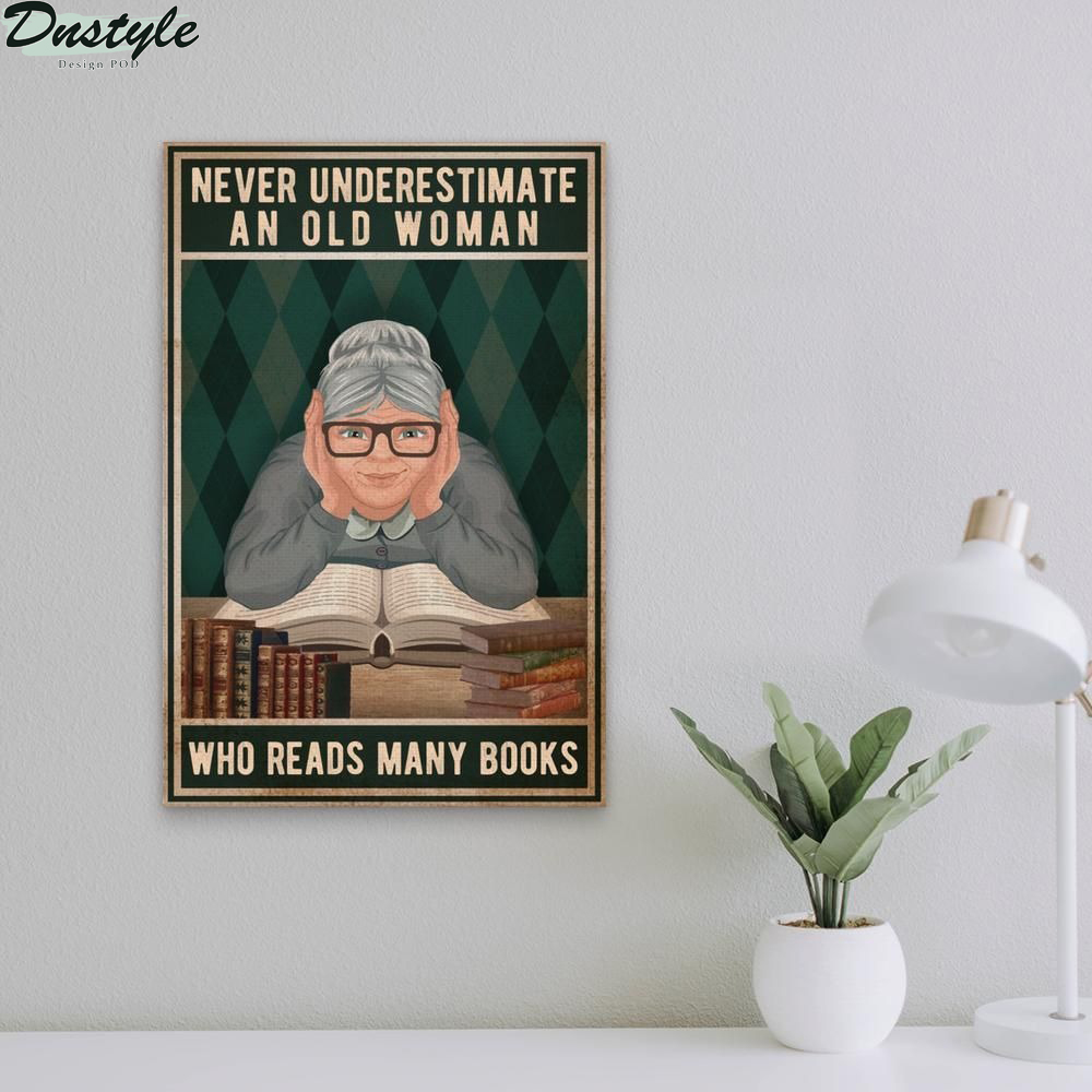 Never Underestimate An Old Woman Who Reads Many Books Poster