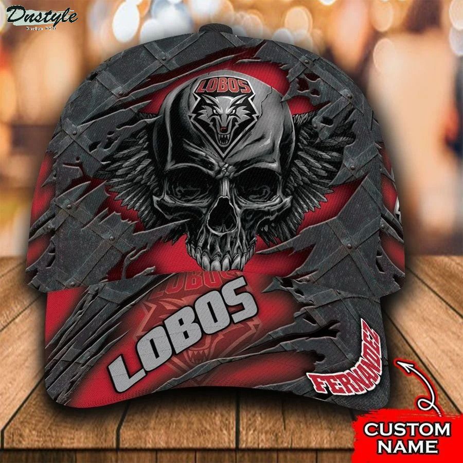 New Mexico Lobos skull NCAA Custom Name Classic Cap