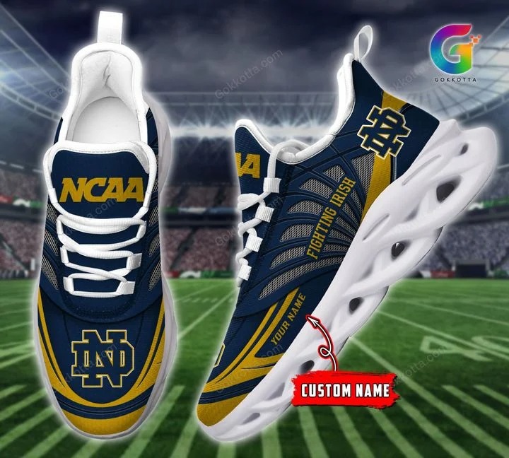 Notre dame fighting irish NCAA personalized max soul shoes 3