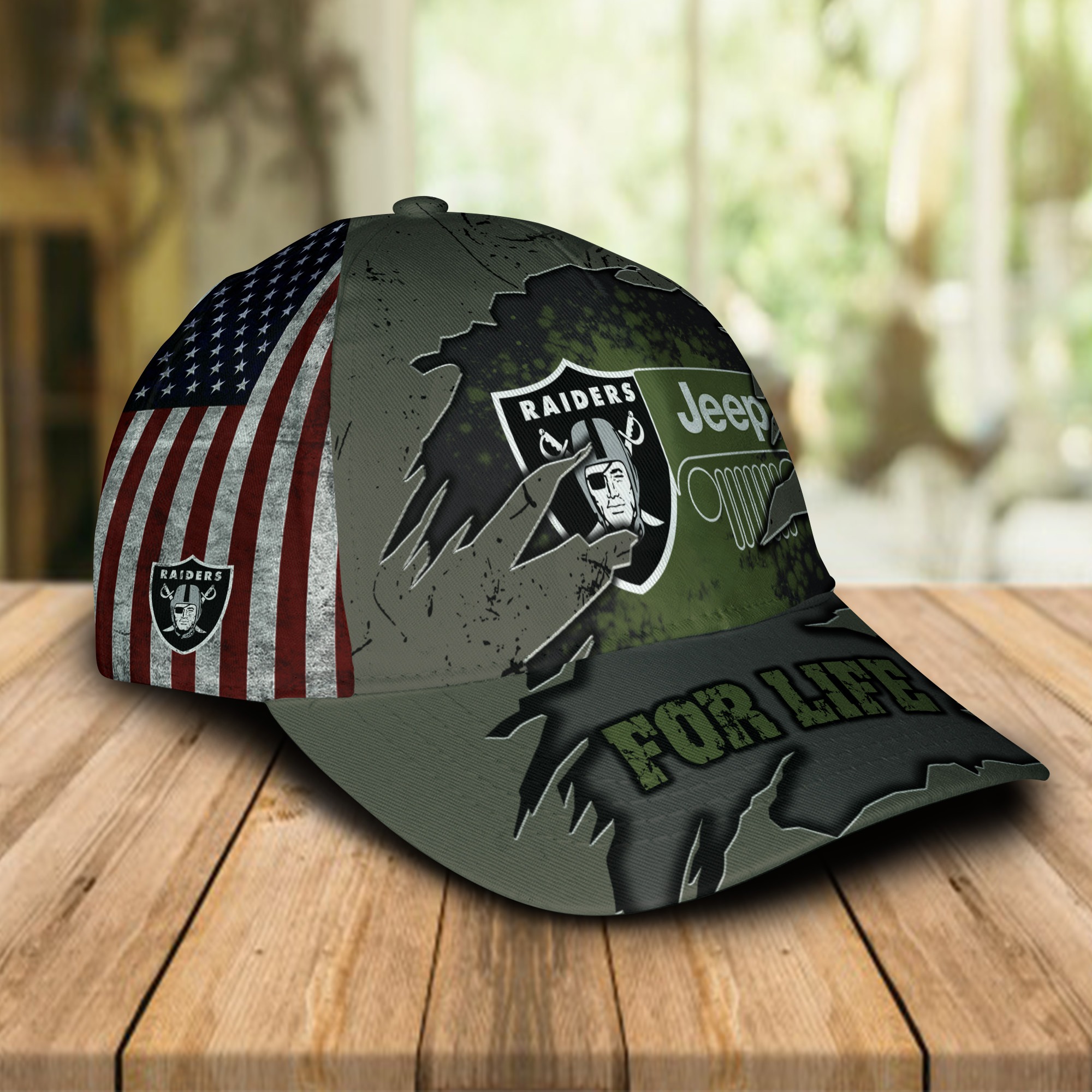 Oakland Raiders Jeep For Life Cap 2