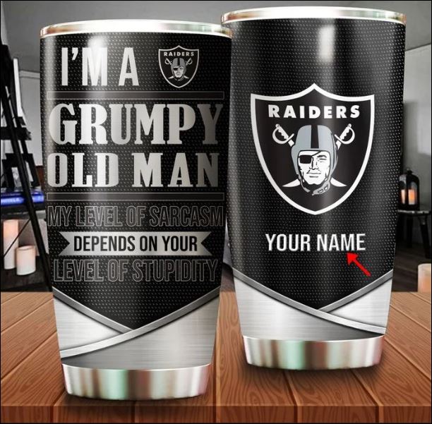 Oakland Raiders i’m a grumpy old man my level of sarcasm depends on your level of stupidity tumbler