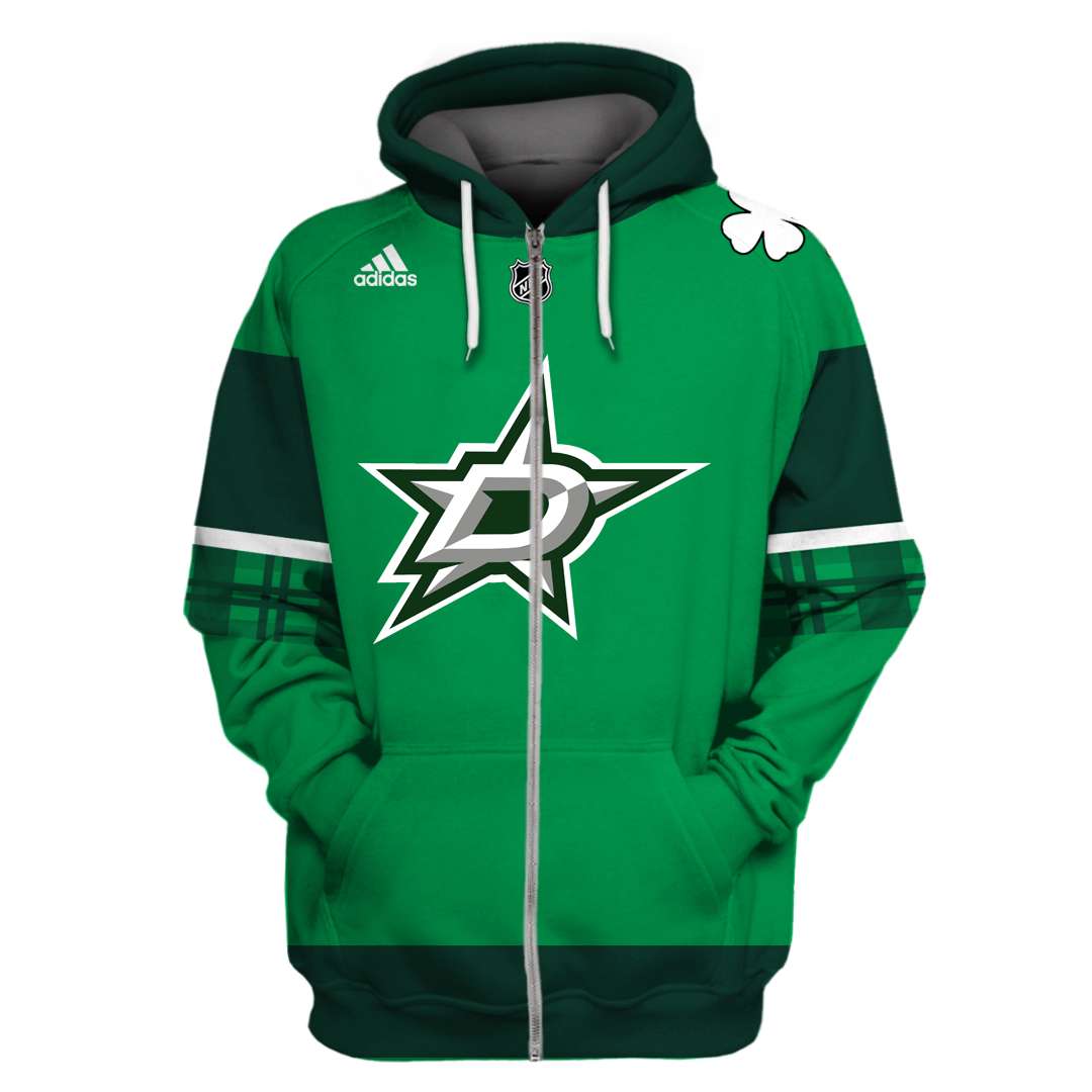 Personalized Dallas Stars NHL 3d full printing zip hoodie
