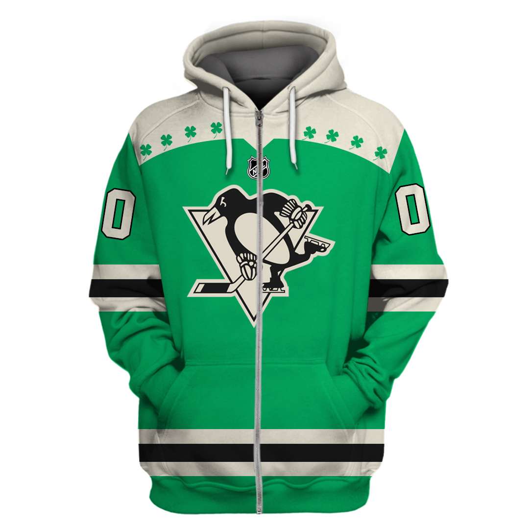 Personalized Pittsburgh Penguins NHL 3d full printing zip hoodie
