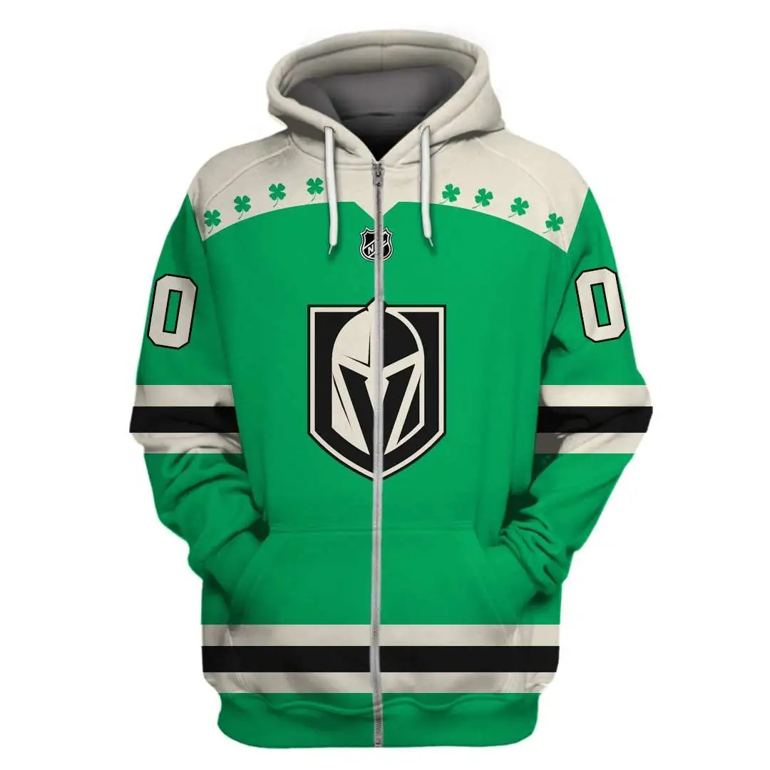 Personalized Vegas Golden Knights NHL 3d full printing zip hoodie