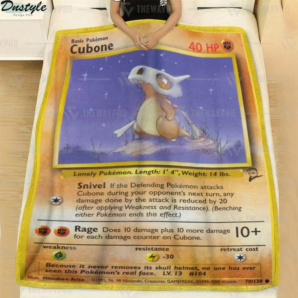 Pokemon Cubone fleece blanket