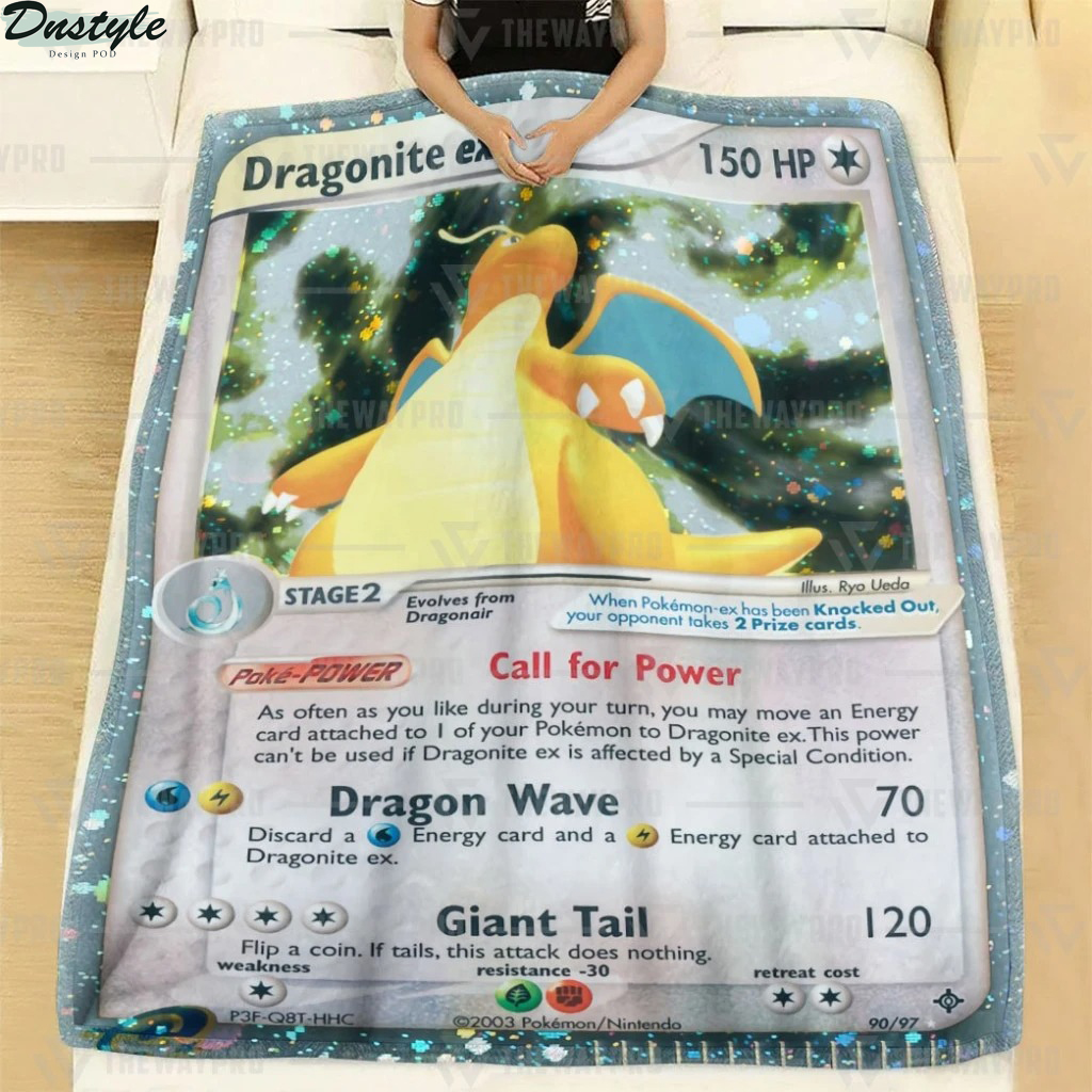 Pokemon Dragonite EX fleece blanket