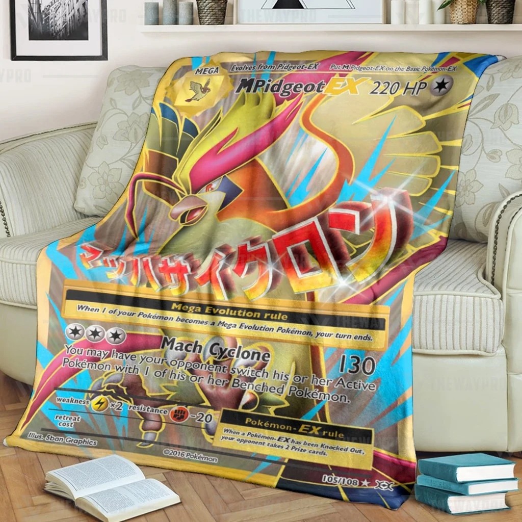 Pokemon MPidgeot EX Evolutions fleece blanket 1