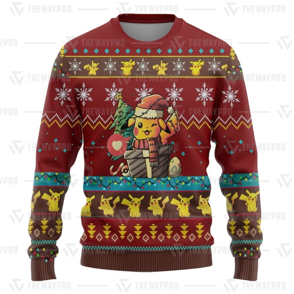 Pokemon Pikachu Electric Gift Christmas Ugly Sweater 3