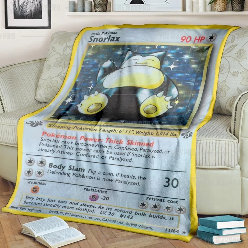 Pokemon Snorlax fleece blanket 1