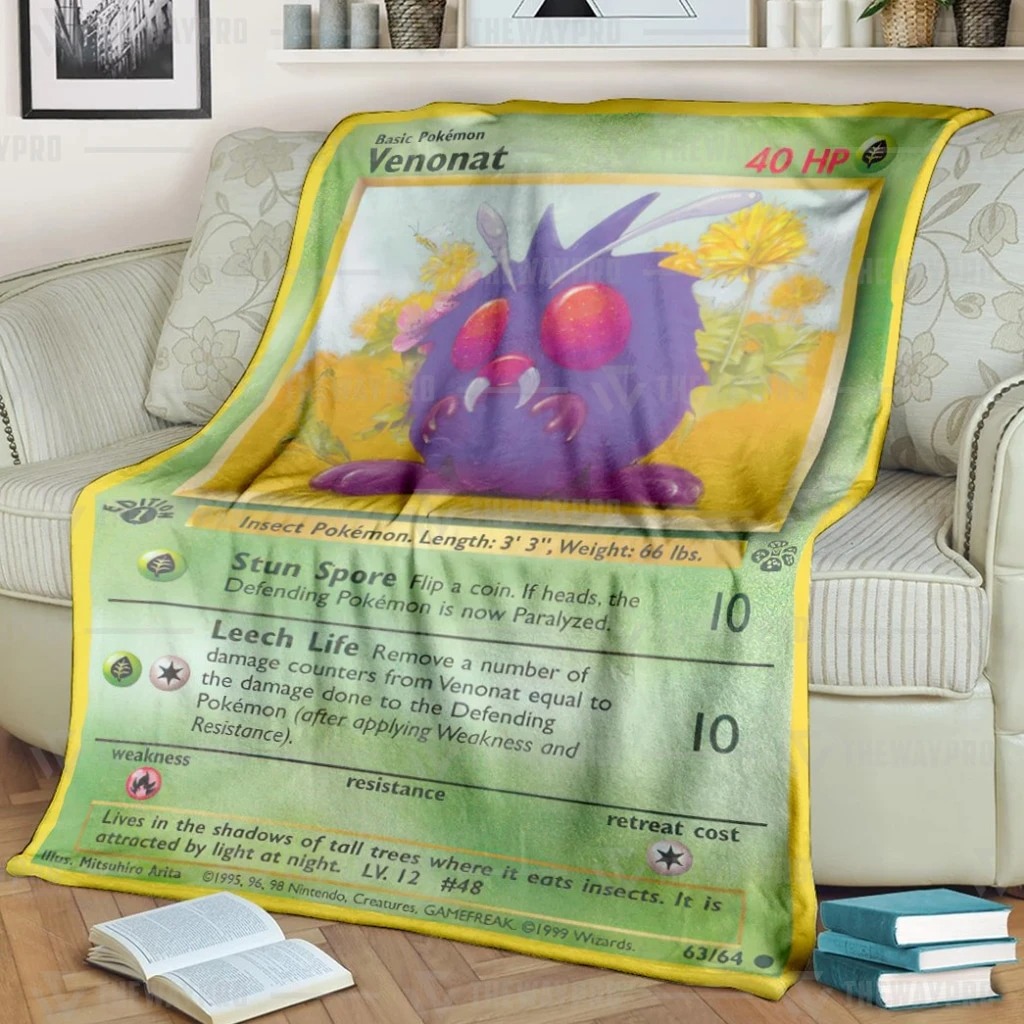 Pokemon Venonat fleece blanket 1