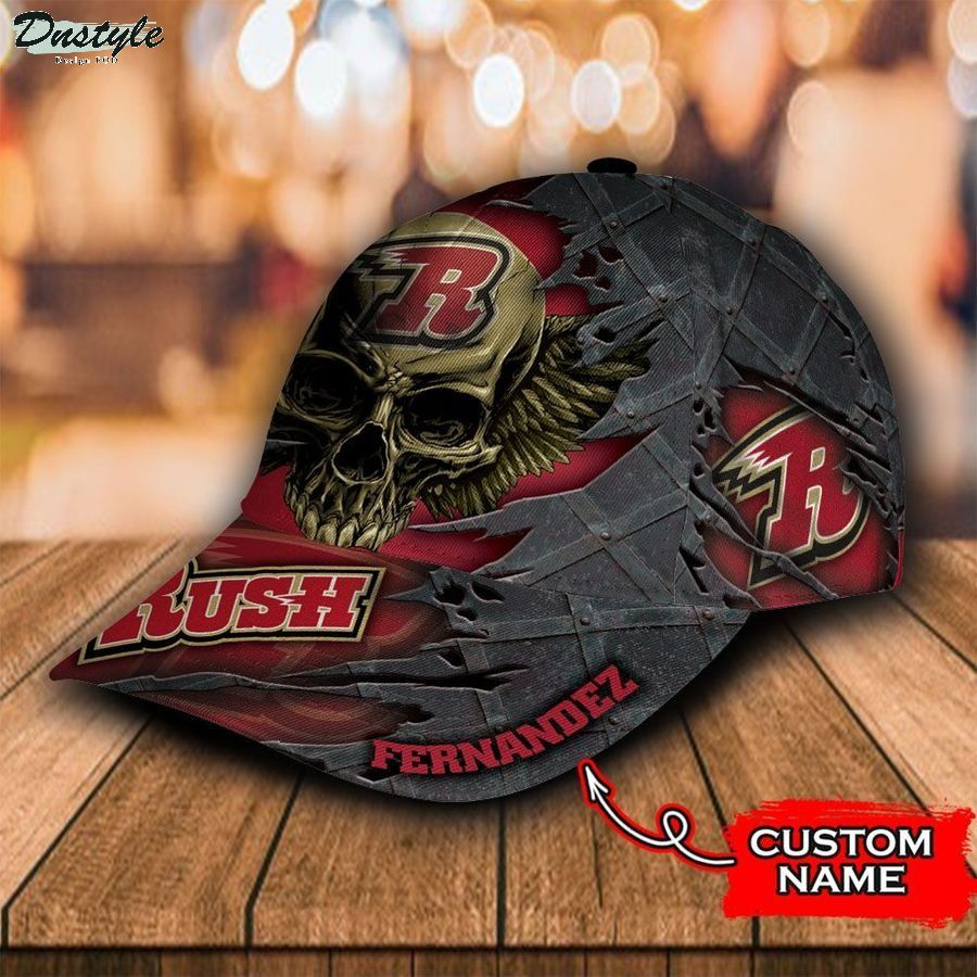 Rapid City Rush ECHL Skull Custom Name Classic Cap 2