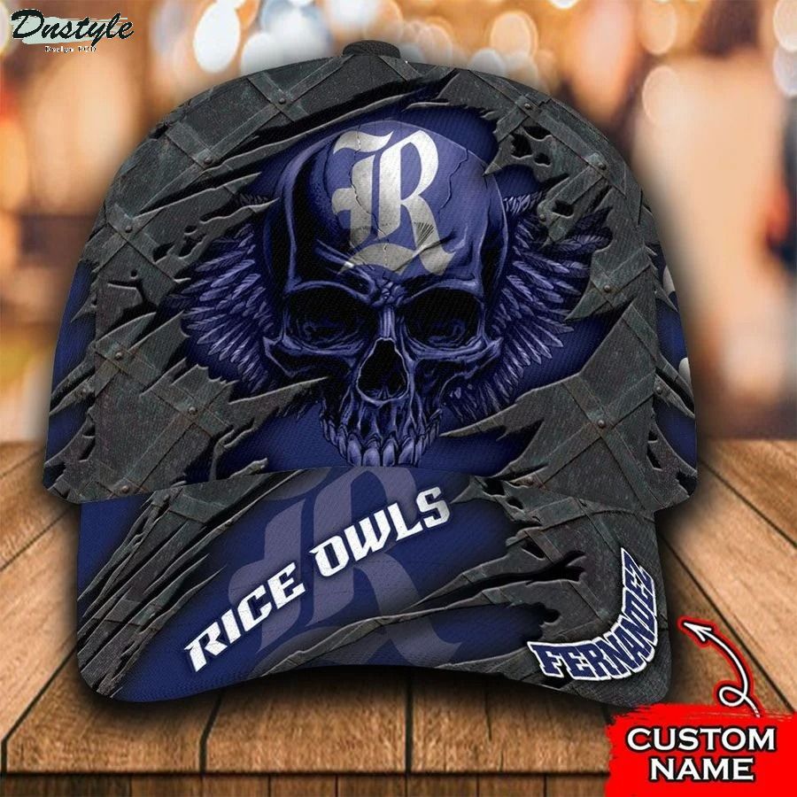 Rice owls skull NCAA Custom Name Classic Cap