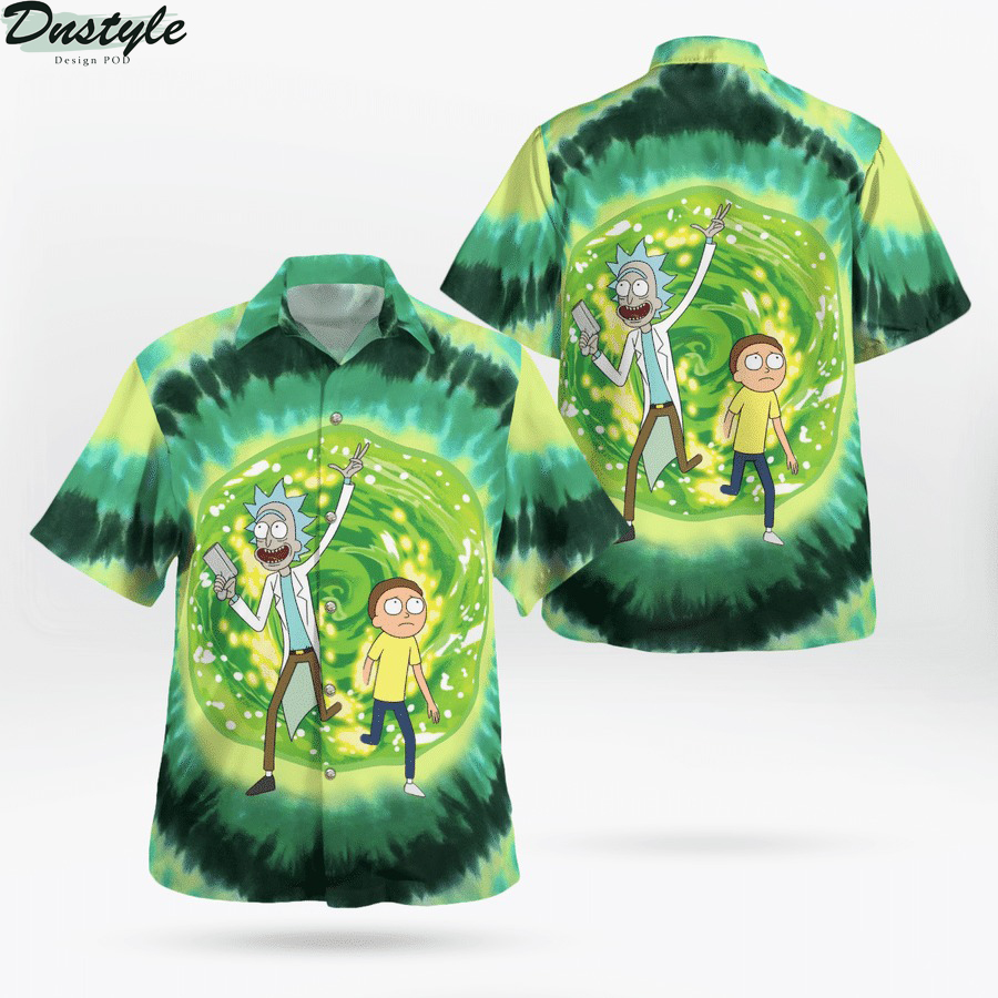 Rick and morty science hawaiian shirt