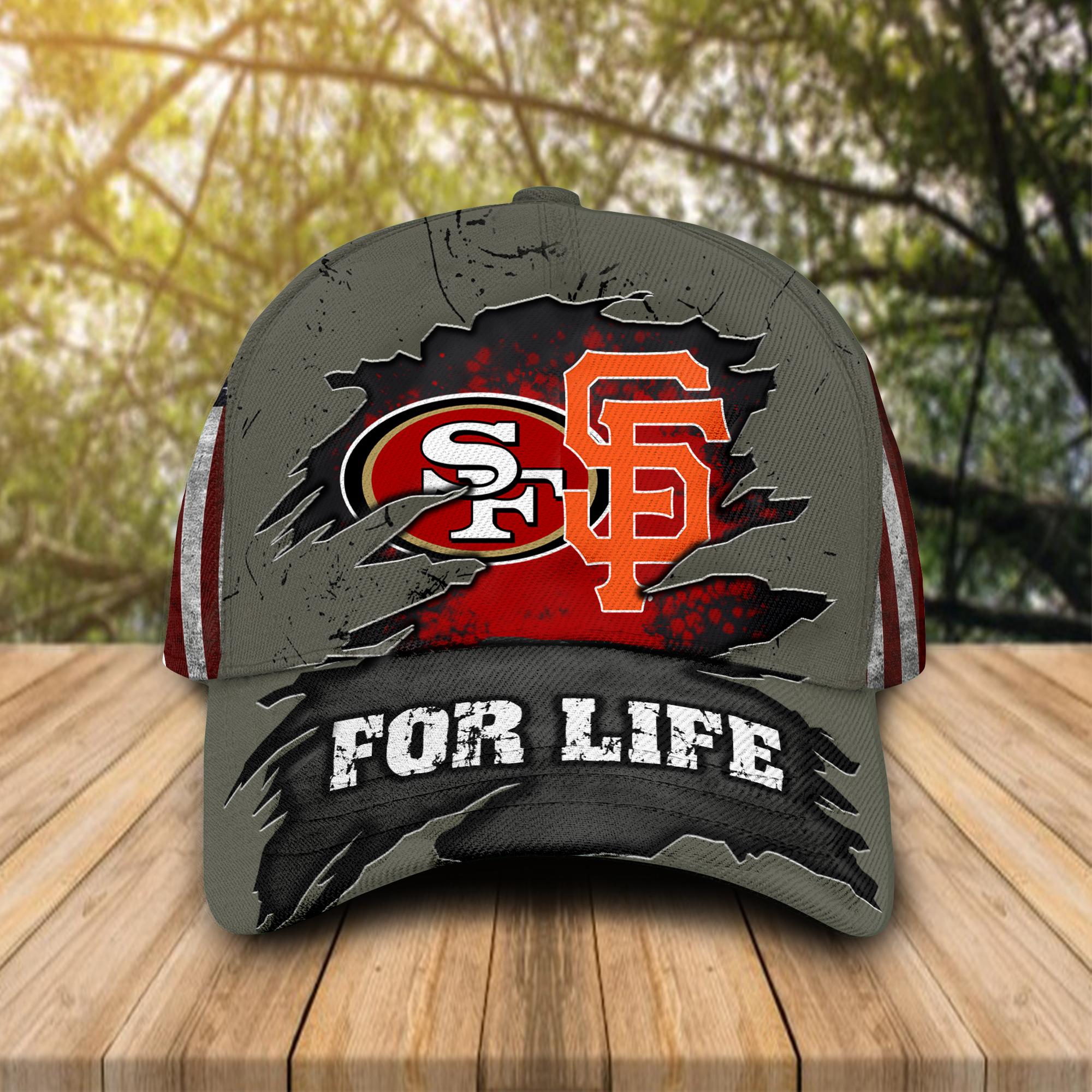 San francisco 49ers and san francisco giants for life cap