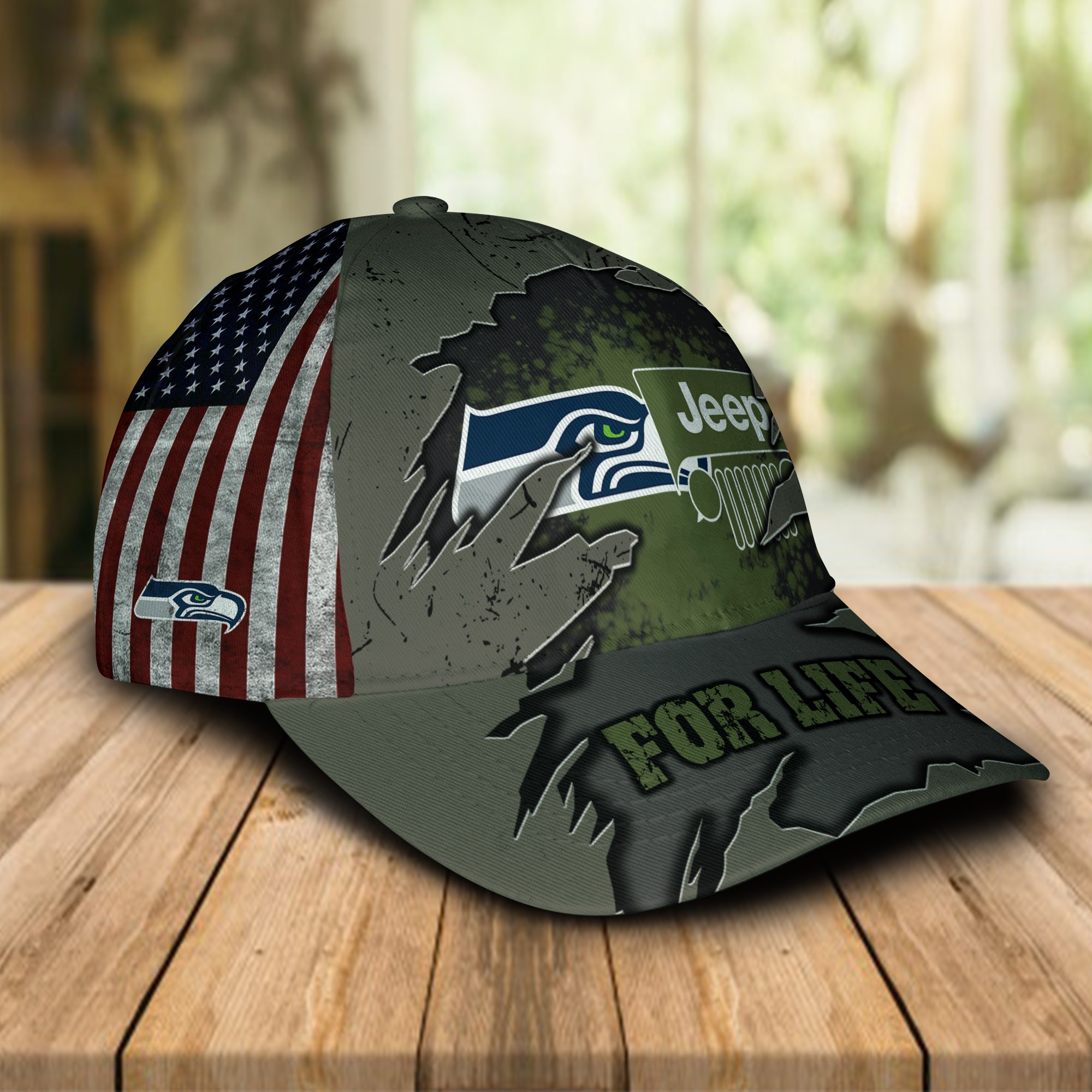 Seattle Seahawks Jeep For Life Cap 1