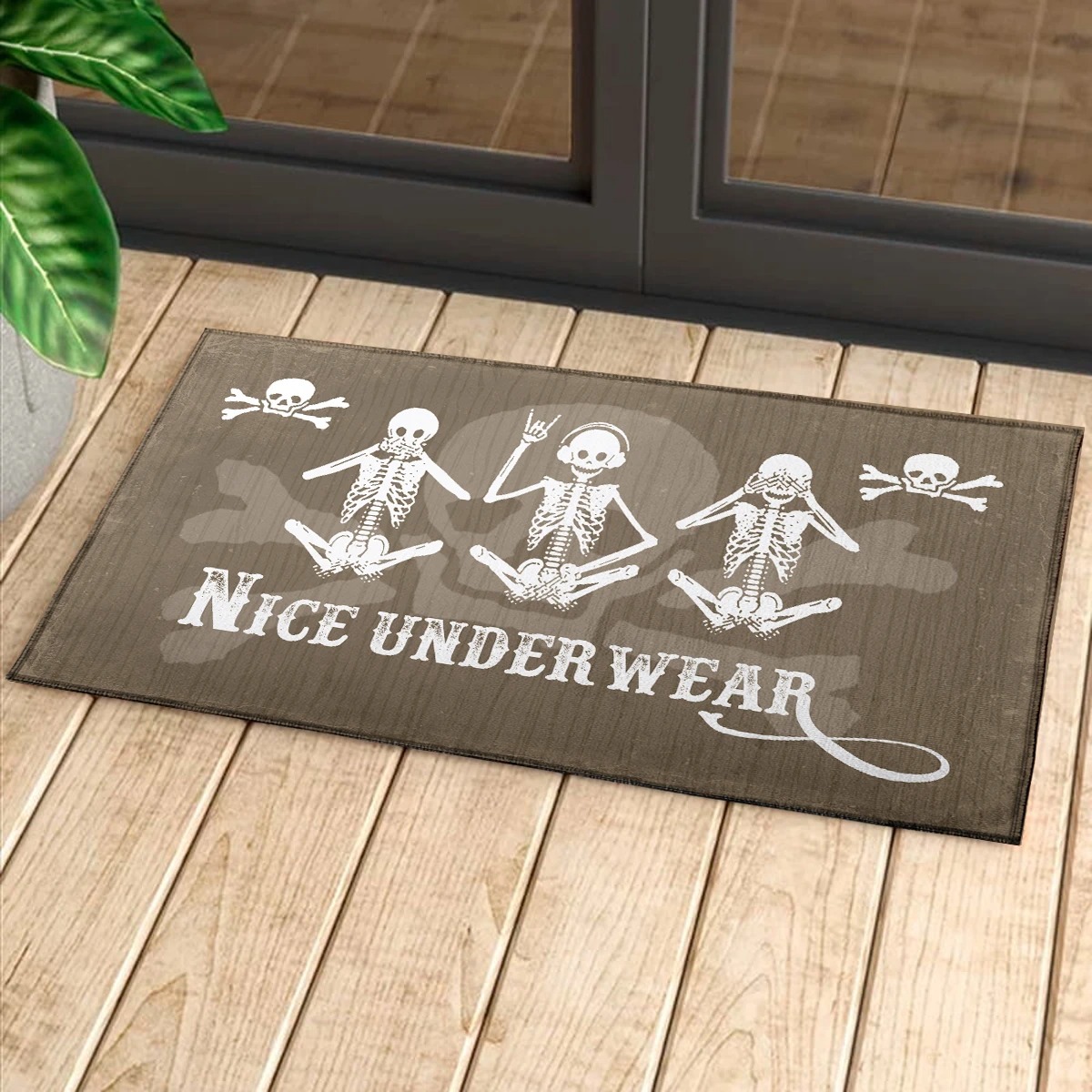 Skeleton Nice Underwear Doormat 1