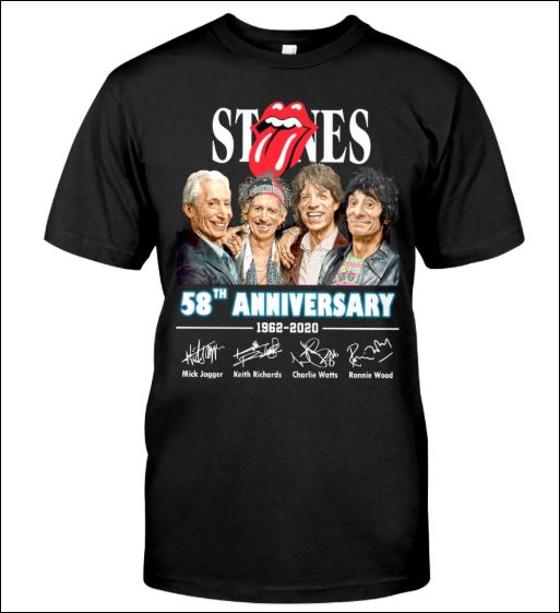 Stones 58th anniversary 1962 2020 signatures shirt