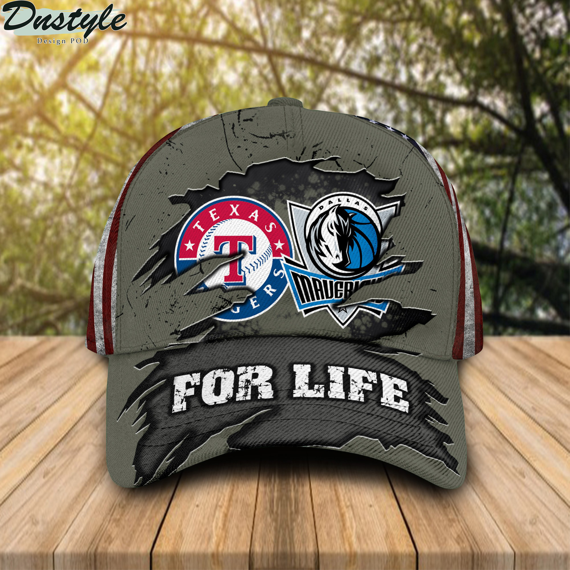 Texas Rangers Dallas Mavericks For Life Cap