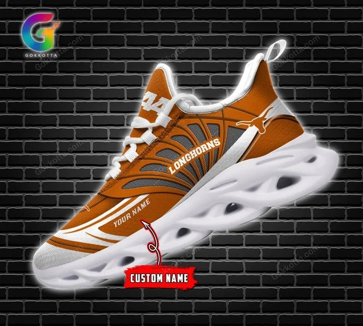 Texas longhorns NCAA personalized max soul shoes 2