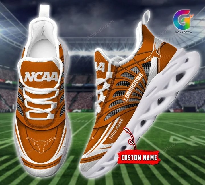 Texas longhorns NCAA personalized max soul shoes 3