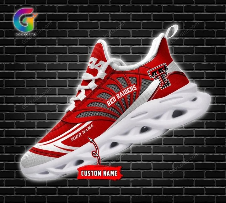 Texas tech red raiders football NCAA personalized max soul shoes 2