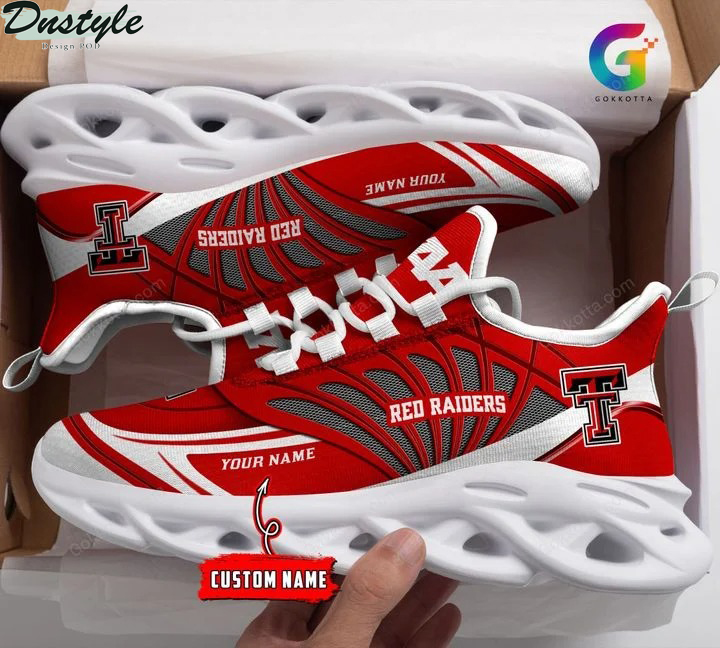 Texas tech red raiders football NCAA personalized max soul shoes