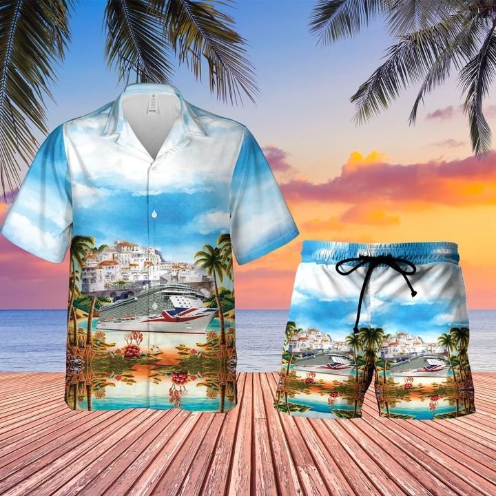 UK p&o cruises mv britannia hawaiian shirt 1