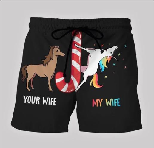 Unicorn your wife my wife beach short