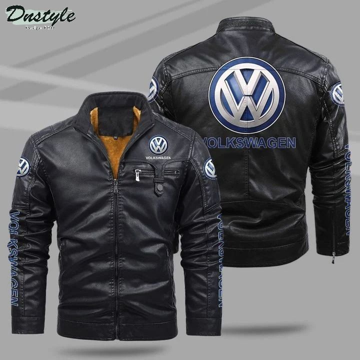 Volkswagen fleece leather jacket