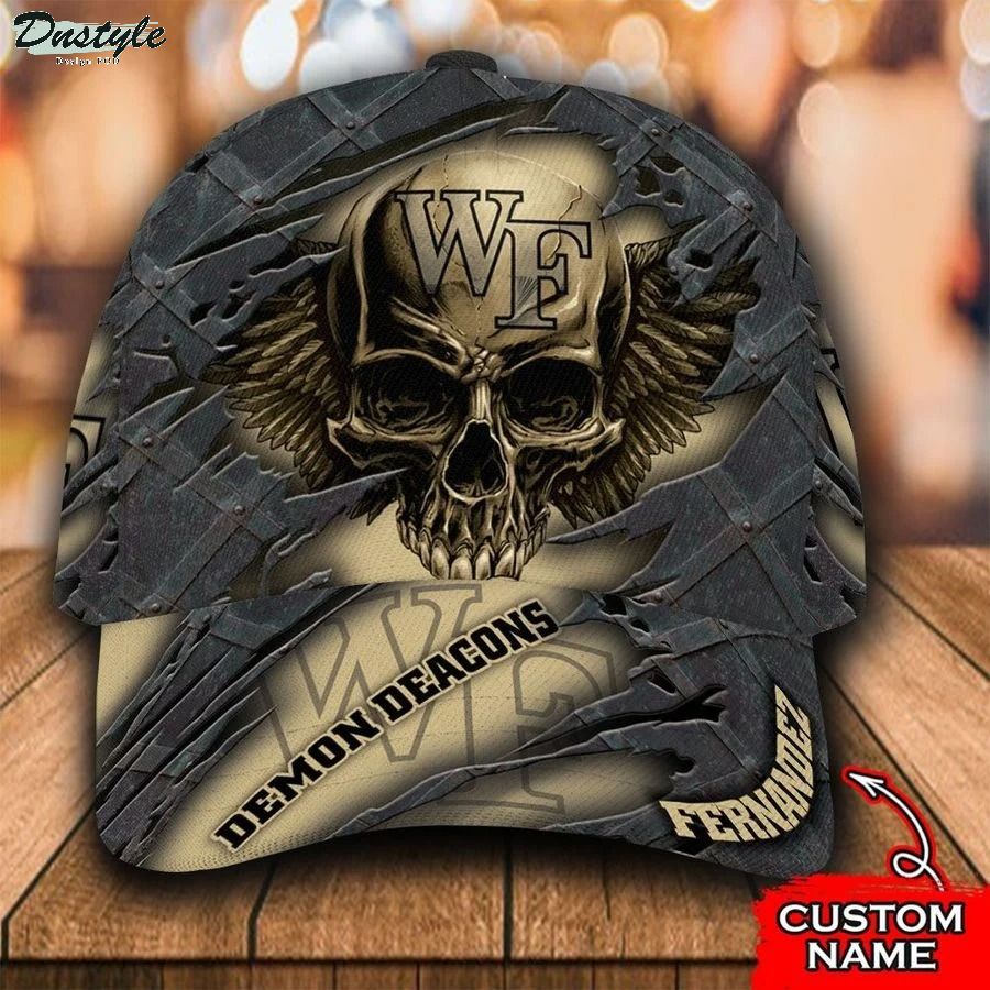 Wake forest demon deacons skull NCAA Custom Name Classic Cap