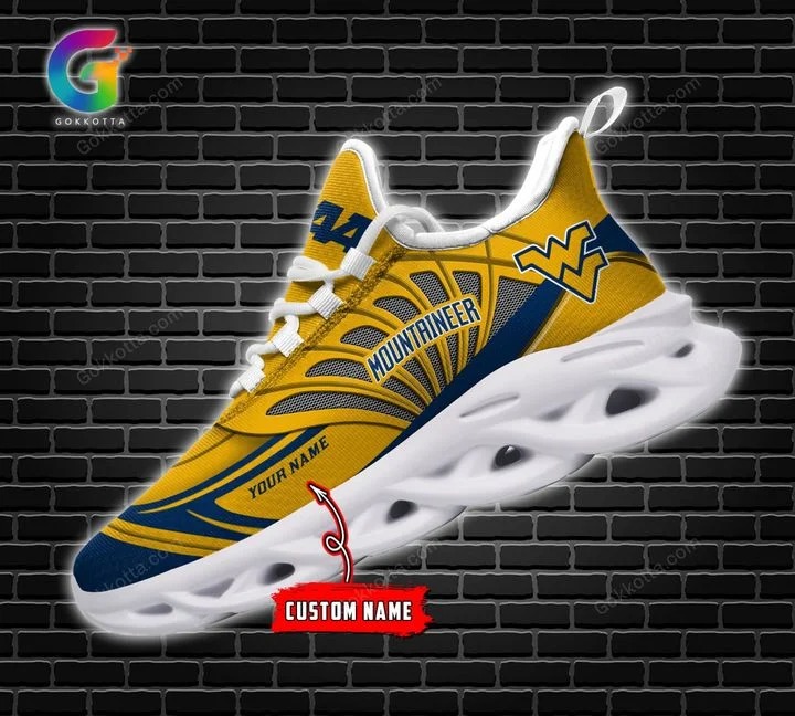 West virginia mountaineers NCAA personalized max soul shoes 3