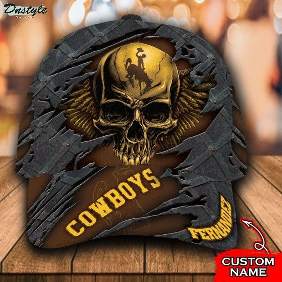 Wyoming cowboys skull NCAA Custom Name Classic Cap