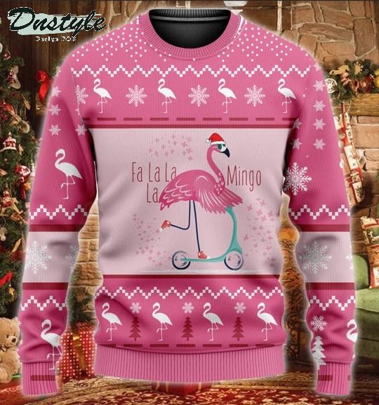 Fa La La La Mingo Christmas Flamingo Ugly Sweater
