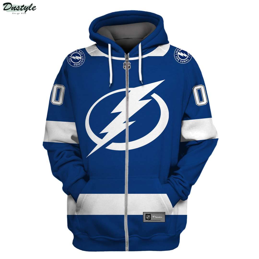 Personalized Tampa Bay Lightning NHL 3d full printing zip hoodie