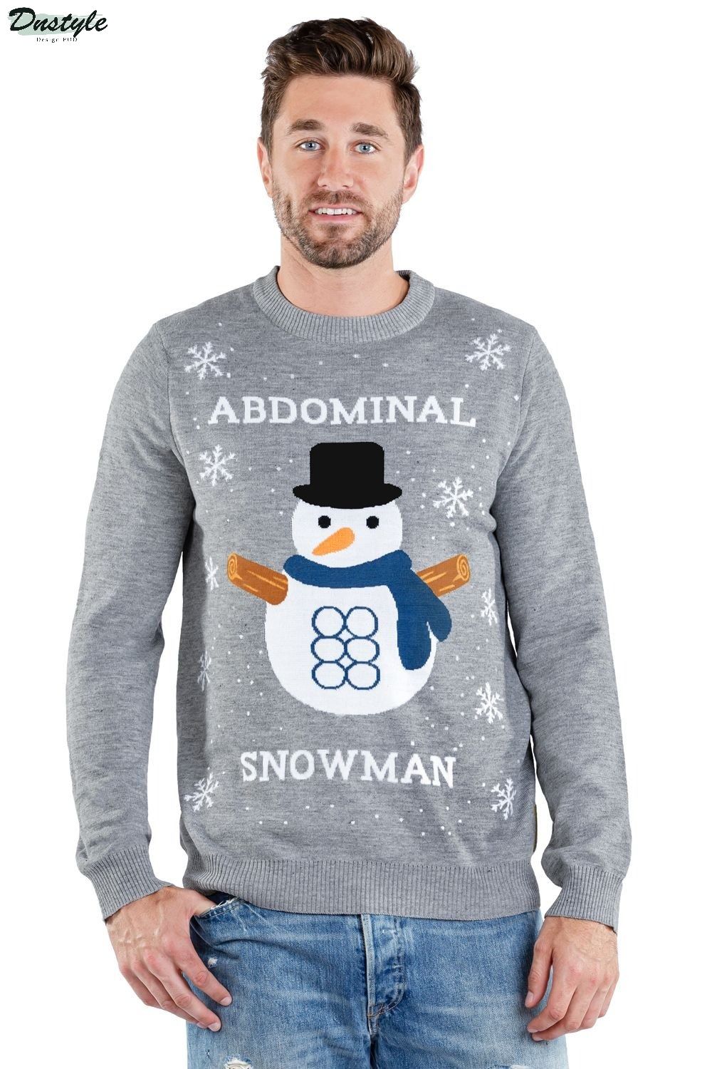 Abdominal Snowman Ugly Christmas Sweater 1