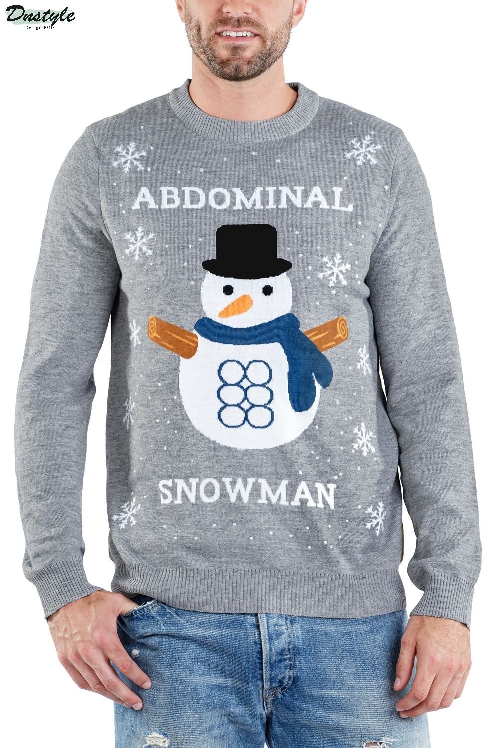 Abdominal Snowman Ugly Christmas Sweater
