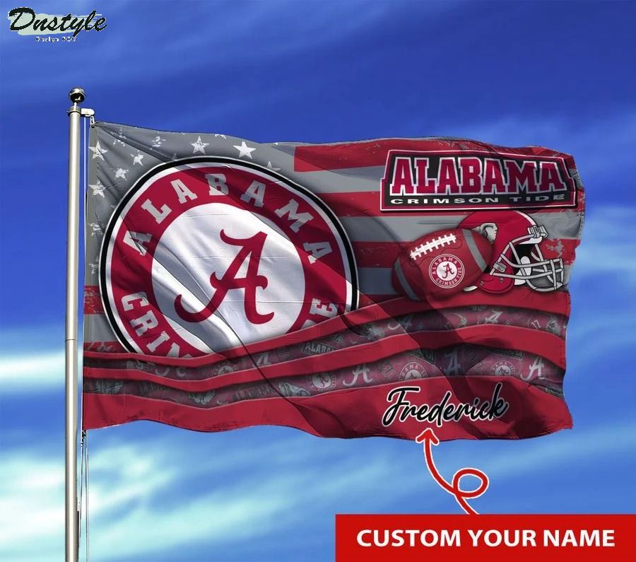 Alabama crimson tide NCAA custom name flag
