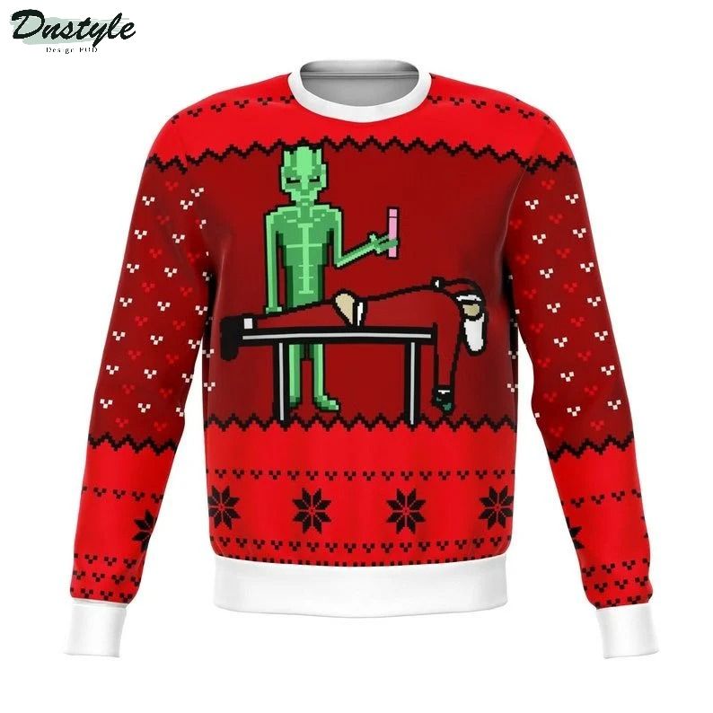 Alien And Santa Dildo Ugly Christmas Sweater