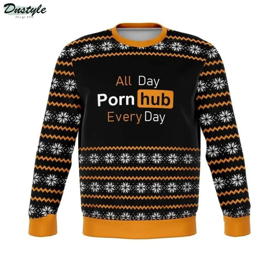 All day Pornhub Everyday Ugly Christmas Sweater
