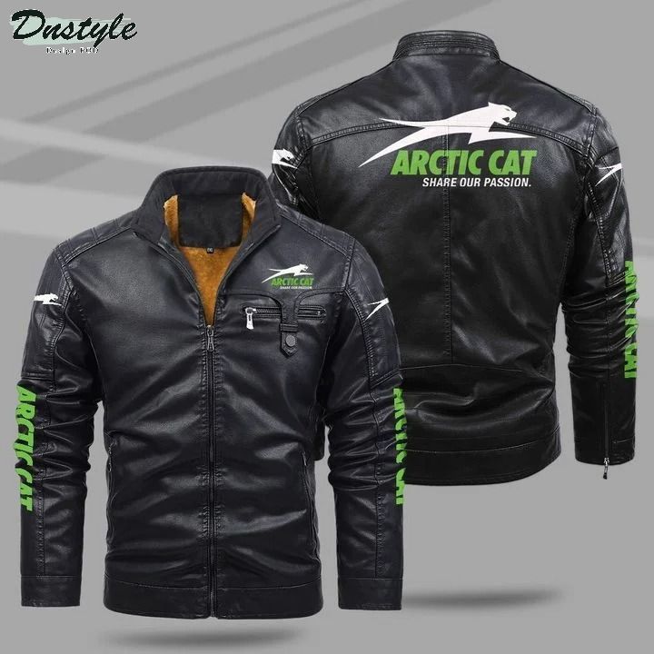 Arctic cat share our passion fleece leather jacket
