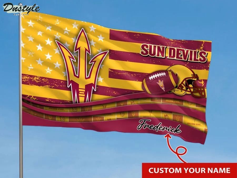 Arizona state sun devils NCAA custom name flag 1